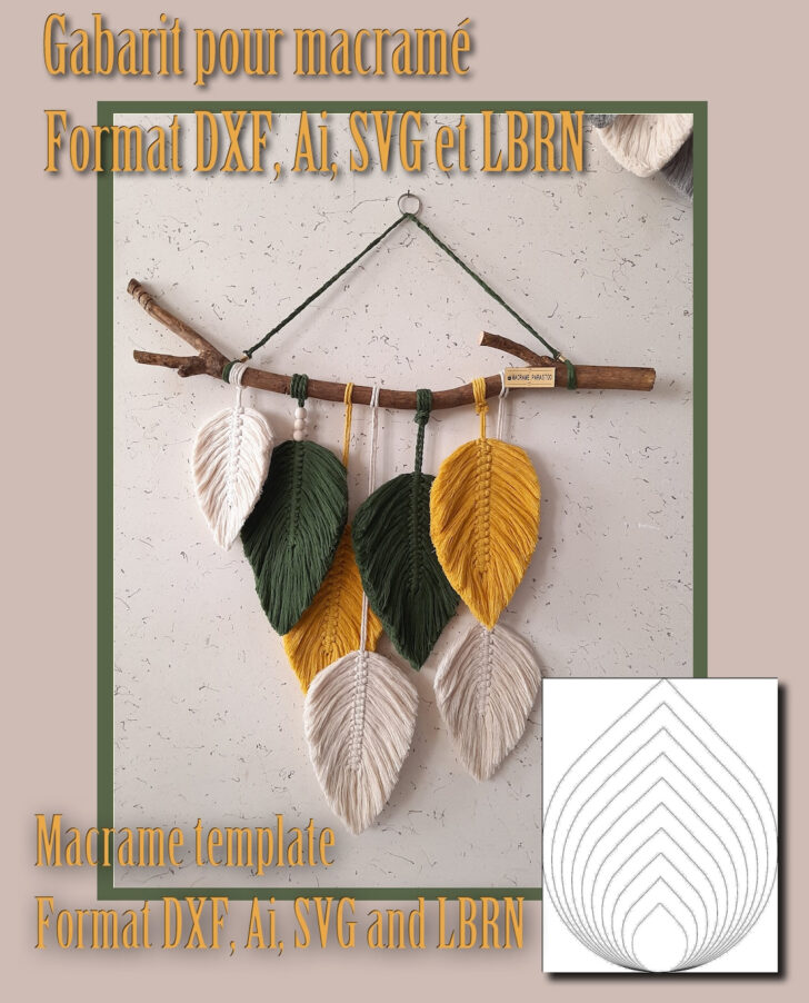 Macrame Feather Template Printable
