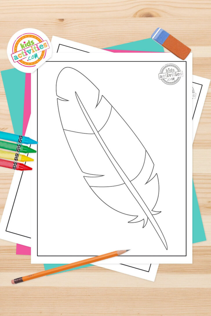 Turkey Feather Writing Template