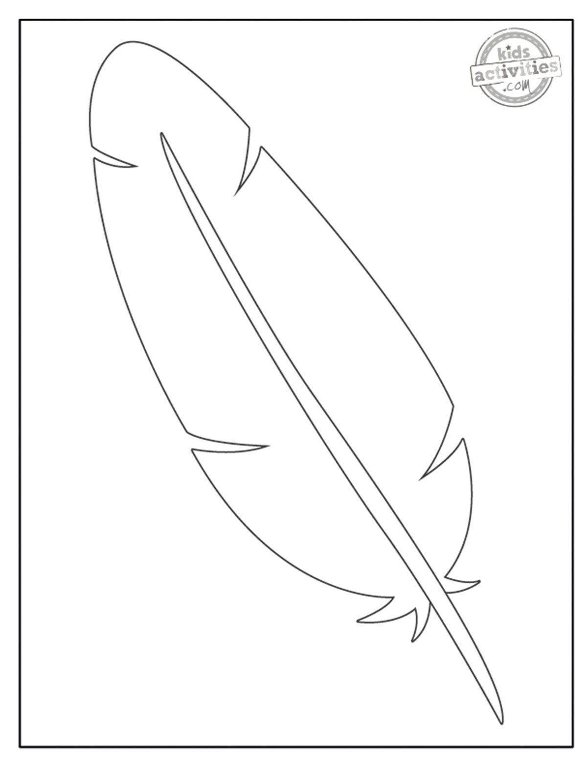 Make Thanksgiving Day Crafts With Turkey Feather Template | Kids with Blank Free Printable Feather Template