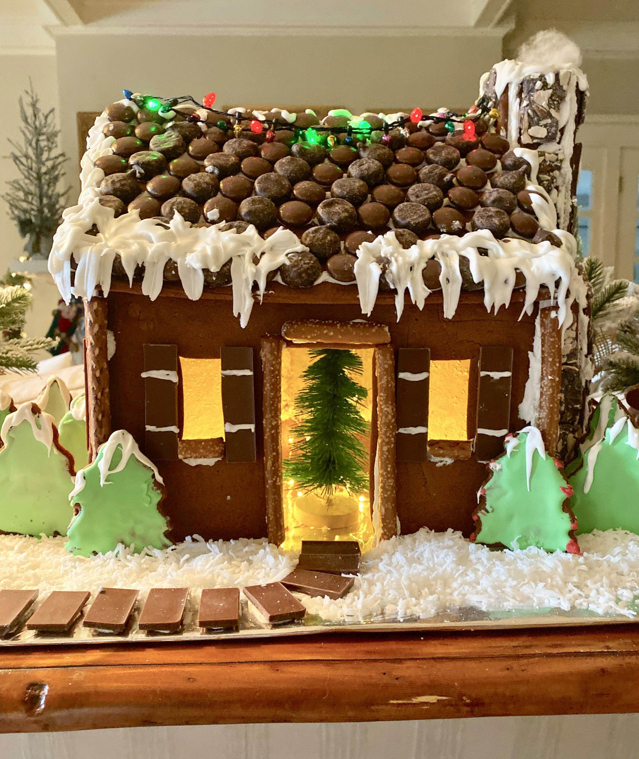 Making A Gingerbread House | Life At Bella Terra within Martha Stewart Gingerbread House Template