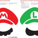Mario And Luigi Instant Disguise Kit   Printable Hats & Mustaches Regarding Mario Disguise A Turkey Template