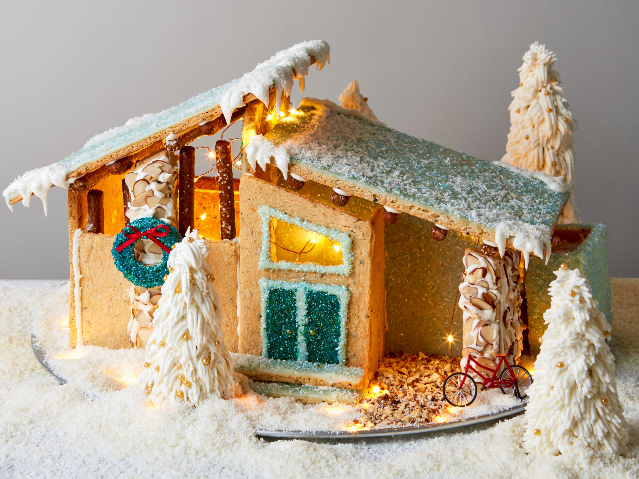 Mid-Century Modern Cookie House throughout Best Gingerbread House Template