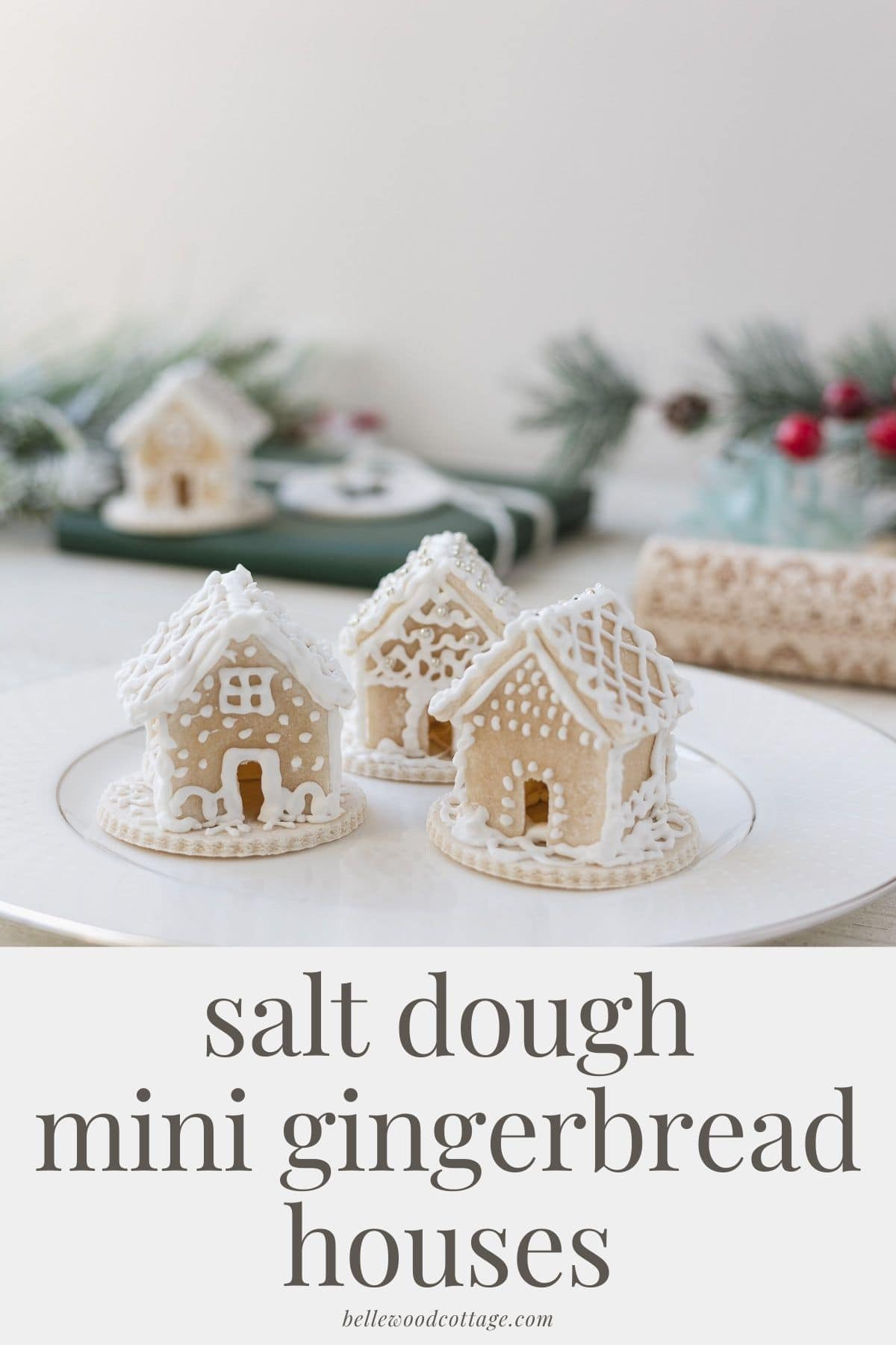 Mini Salt Dough Gingerbread Houses - Bellewood Cottage pertaining to Mini Gingerbread House Recipe and Template