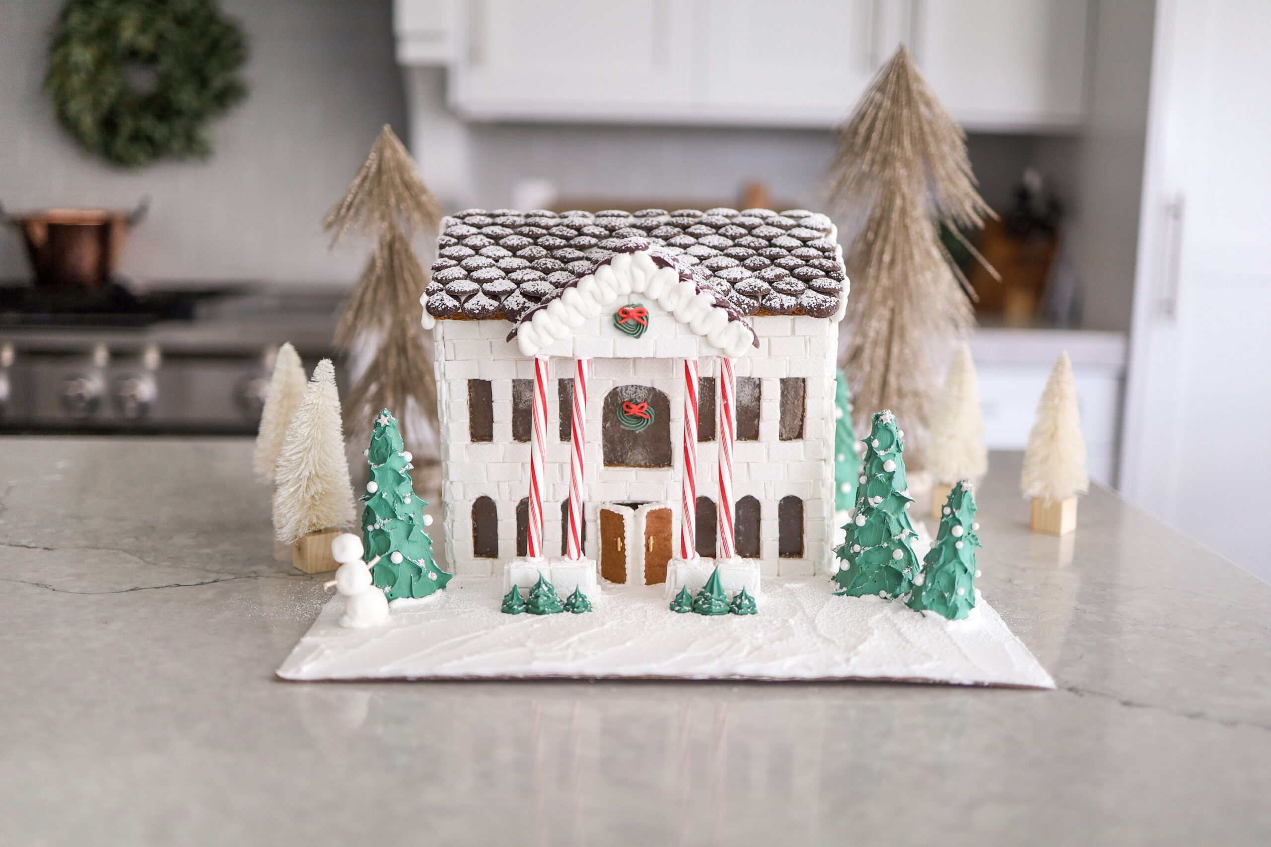 Modern Colonial [Gingerbread Template] - Etsy inside Gingerbread House Templates For Sale