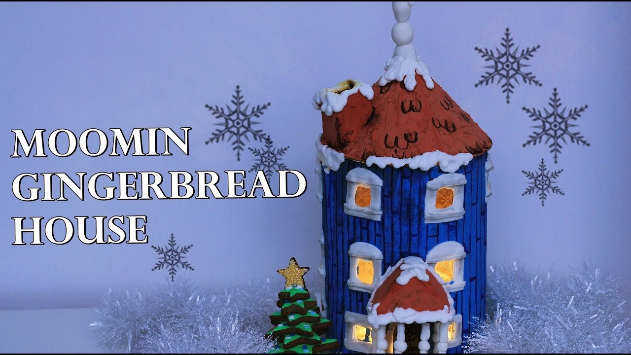 Moomin Gingerbread House Full Tutorial | Inthekitchenwithelisa inside Moomin Gingerbread House Template