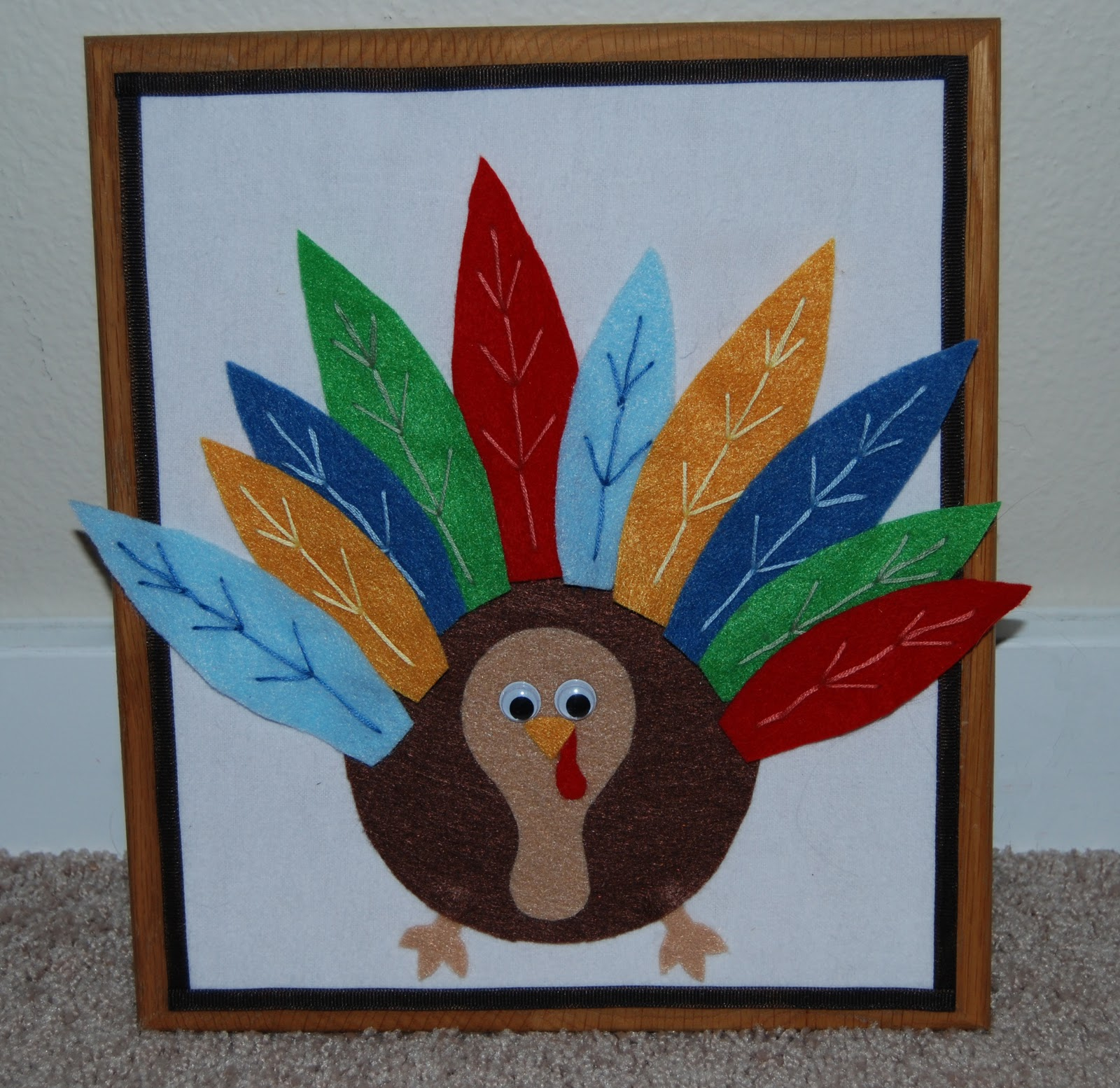 Nap Time Crafts: Felt Turkey For Toddlers W/ Template within Felt Board Turkey Template