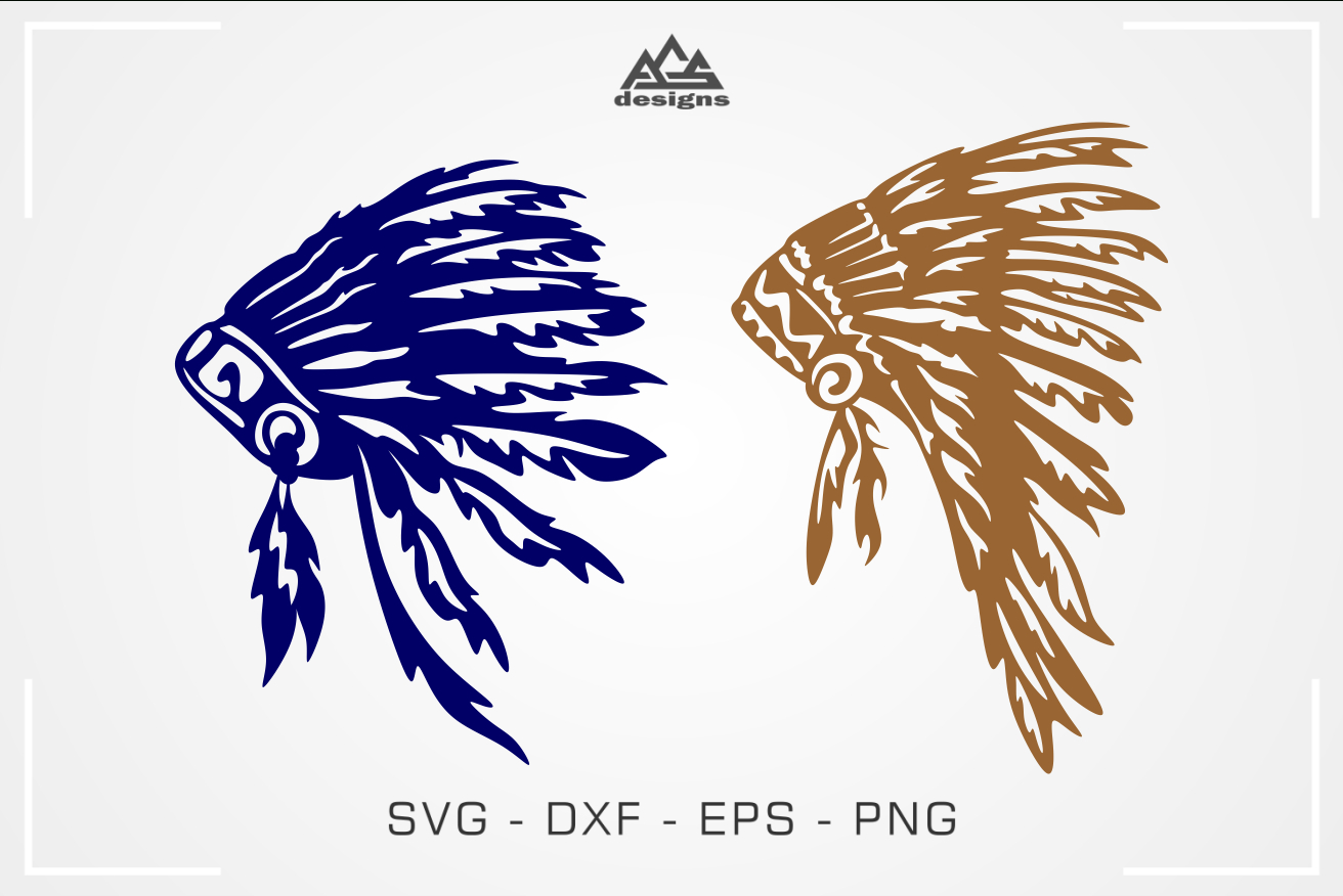 Native Indian Headdress Feathers Svg Designagsdesign regarding Indian Headdress Feather Template