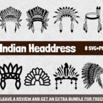 Native Indian Headdress Svg, Svg Files For Cricut, Indian Svg Intended For Feather Template For Indian Headband Circut