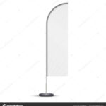 Outdoor Feather Flag Mock Vector Advertising Blank Flag Stock Throughout Blank Feather Banner Template