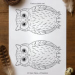 Owl Template (Free Printable)   Once Upon A Printable For Owl Feather Template Printable