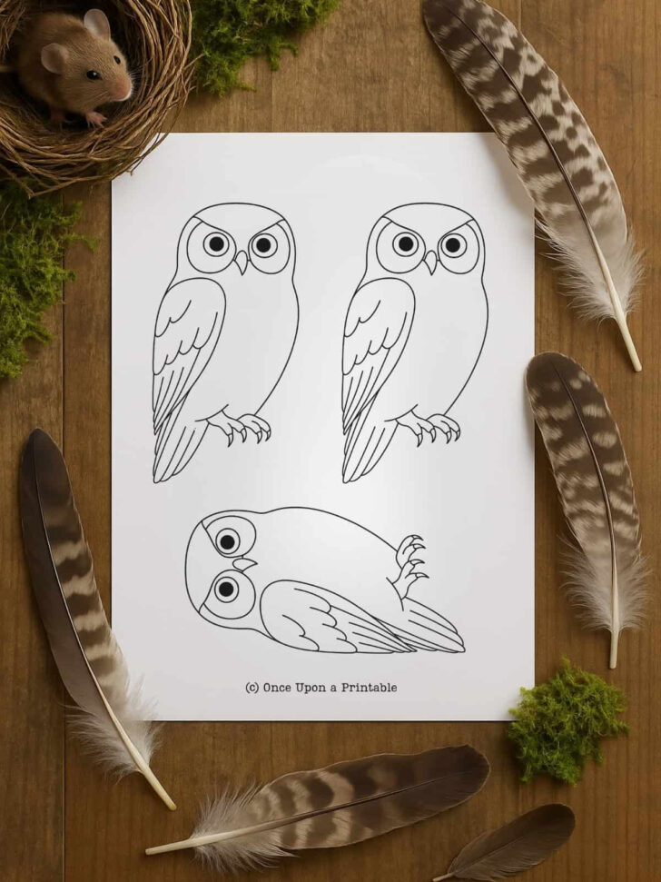 Owl Feather Template