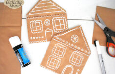 Paper Bag Gingerbread House Craft – The Activity Mom with regard to Gingerbread House Paper Bag Template Free