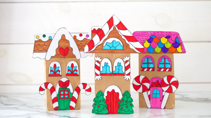 Free Printable Gingerbread House Template For Paper Bag