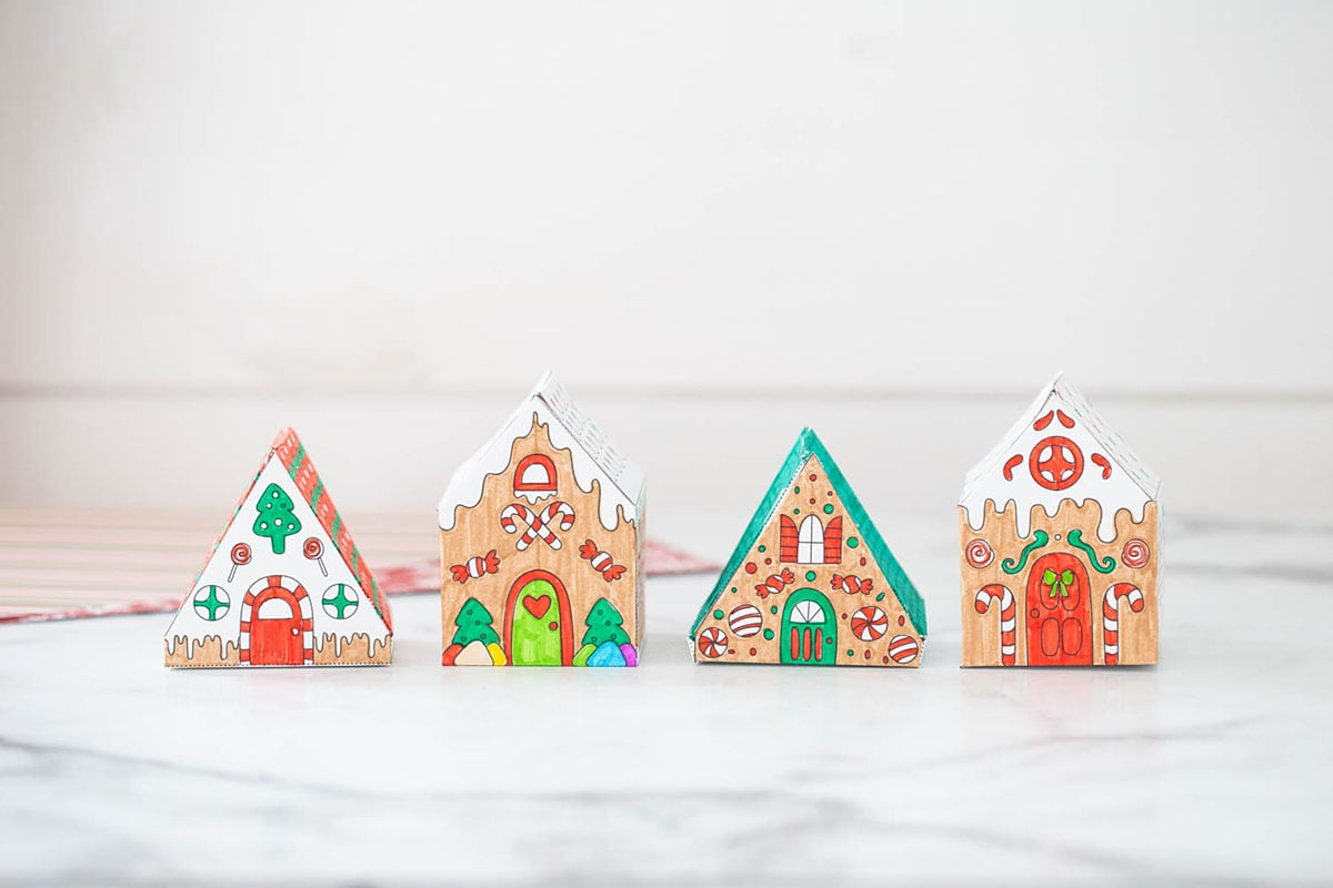 Paper Gingerbread House (Free Printables) - The Best Ideas For Kids with Free Printable Paper Gingerbread House Templates