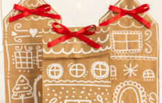 Paper Lunch Bag Gingerbread House.mp4 with regard to Gingerbread House Paper Bag Template