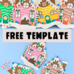 Paper Plate Gingerbread House Craft For Kids | Free Pdf Template For Gingerbread House Template Preschool