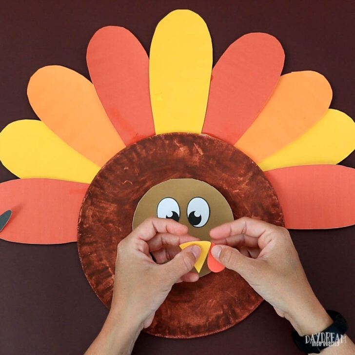 Free Download and Print Turkey Craft Paper Plate Template