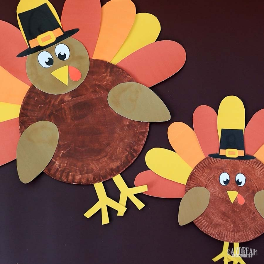Paper Plate Turkey Craft For Kids | Free Pdf Template! ~ Daydream regarding Turkey Paper Plate Craft Template