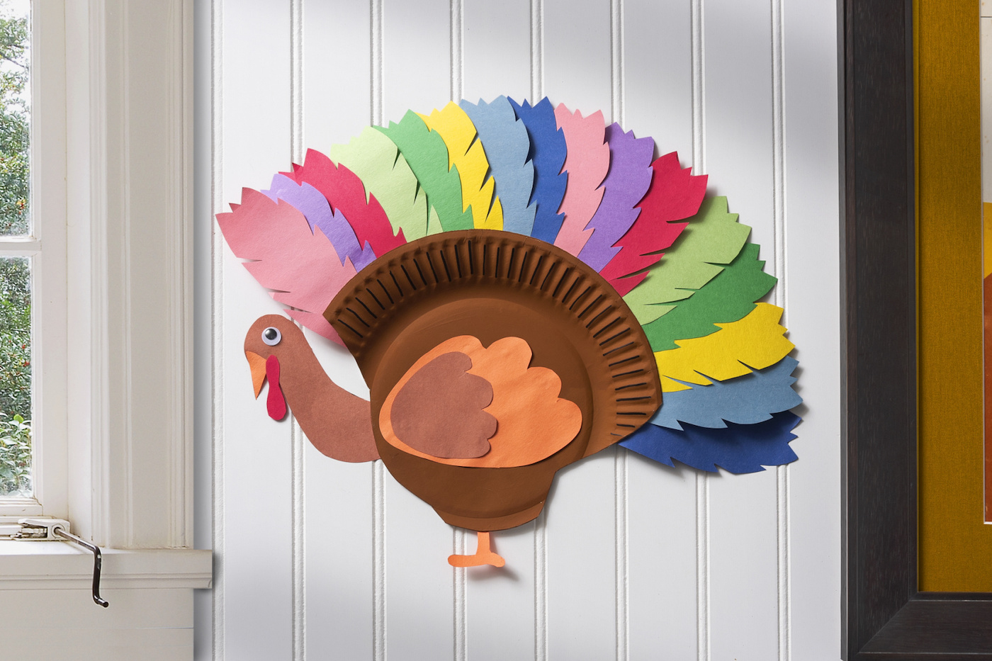 Paper Plate Turkey For A Fun Kids' Thanksgiving - Diy Candy throughout Free Printable Paper Plate Turkey Template