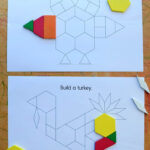 Pattern Block Turkeys   Free Printable   Picklebums Throughout Free Pattern Block Turkey Template