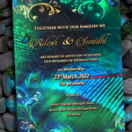 Peacock Feather Royal Wedding Invitation Card Intended For Peacock Feather Wedding Invitation Template