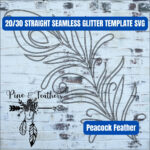 Peacock Feather Tumbler Template For 20 Or 30Oz Skinny Straight Within Blue Peacock Feather Template