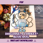 Pete The Cat Turkey Disguise   Etsy For Pete The Cat Turkey Disguise Template