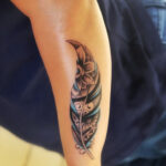 Pin On Tattoos Inside Fading Feather Tattoo Template