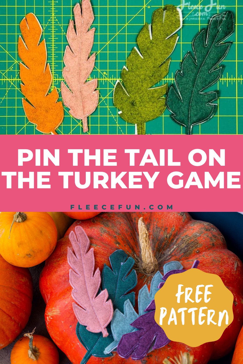 Pin The Tail On The Turkey Template And Tutorial (Free) ♥ Fleece Fun throughout Pin the Tail On the Turkey Template