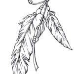 Pinstar Bear On Small Wood Projects | Feather Tattoo Design In Feather With Beads Tattoo Design Template