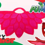 Pj Masks | Craft Tutorial: Owlette'S Cape 🎨| @Disneykids In Owlette Feather Template