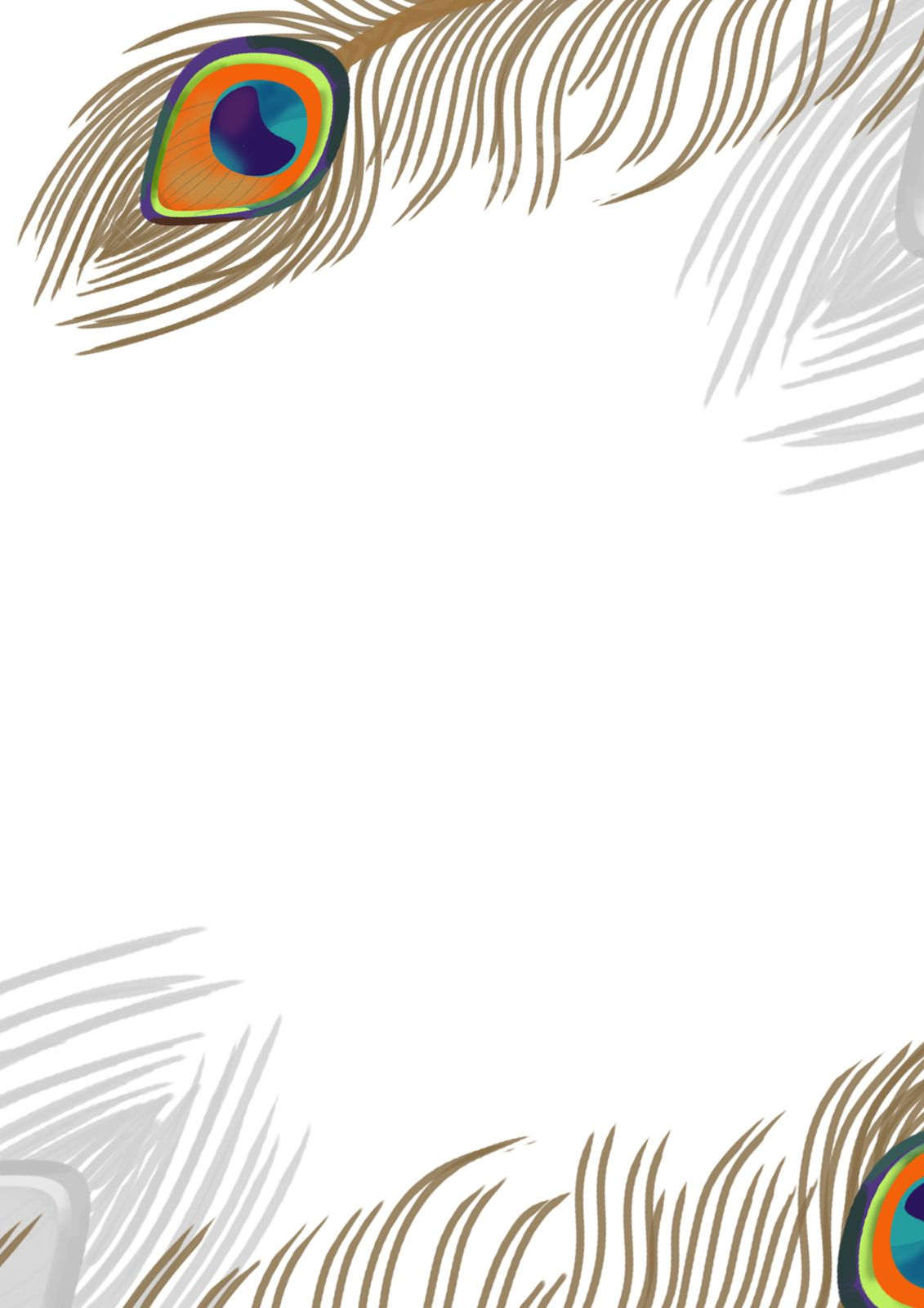 Plam Page Border And Printable Background In Word - Slidesdocs with regard to Creative Brochure Cover Designs Feather Template