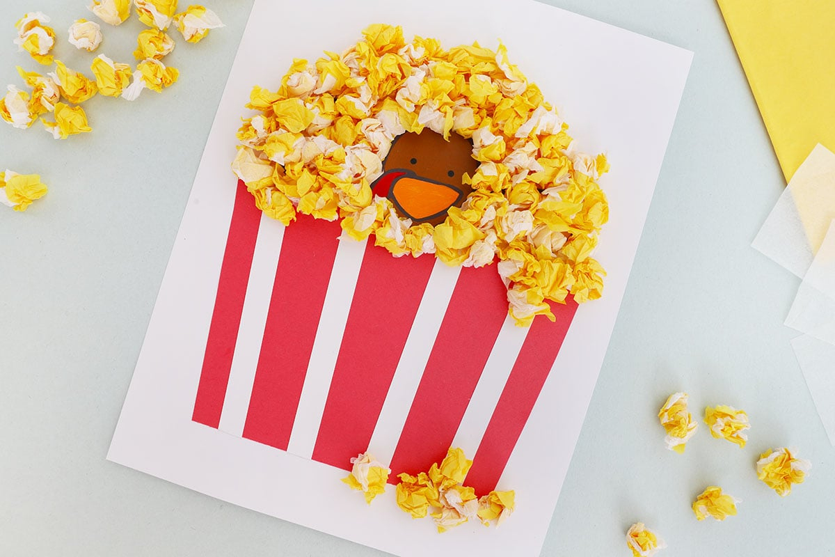 Popcorn Turkey Disguise (Free Template) - The Best Ideas For Kids for Disguise A Turkey Popcorn Template