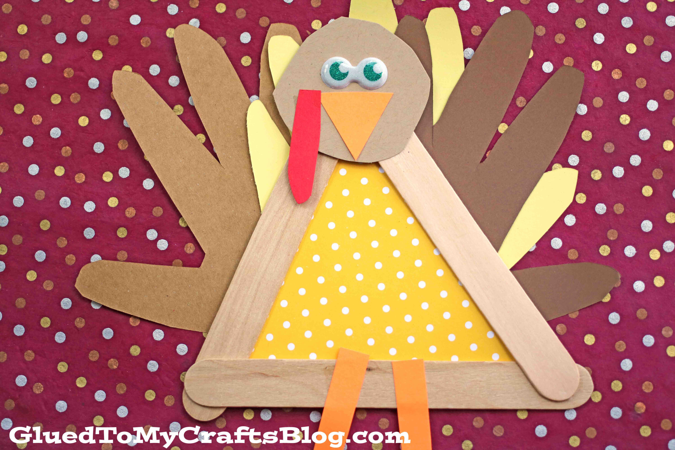 Popsicle Stick Turkey Craft Idea For Thanksgiving inside Free Printable Turkey Templates With Popsicle Sticks