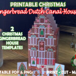 Printable Christmas Gingerbread Houses, Dutch Gingerbread House For Dutch Gingerbread House Template