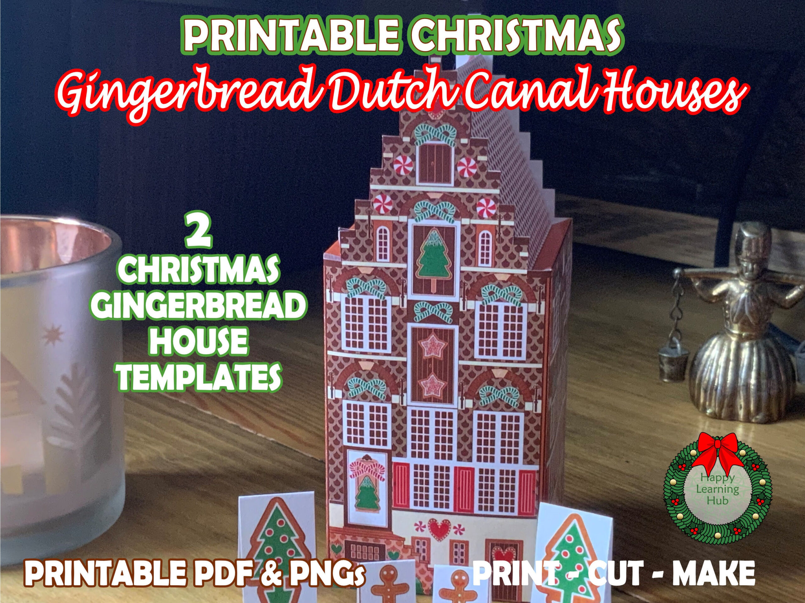 Printable Christmas Gingerbread Houses, Dutch Gingerbread House for Dutch Gingerbread House Template