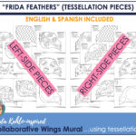 Printable Collaborative Frida Kahlo Inspired Wings Mural W With Regard To Frida Kahlo Mural Feather Template