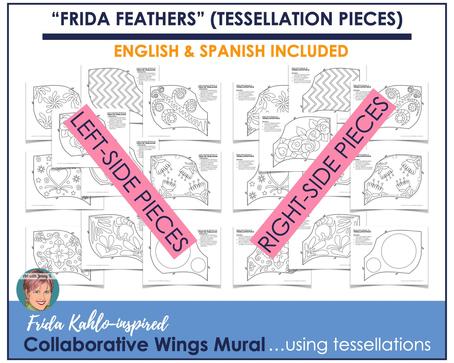 Printable Collaborative Frida Kahlo-Inspired Wings Mural W with regard to Frida Kahlo Mural Feather Template