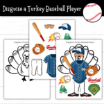 Printable Disguise A Turkey Baseball Player (5 Sets!)   Mom. Wife With Disguise A Turkey Baseball Player Template