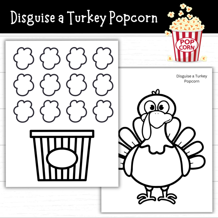 Disguise a Turkey Popcorn Template