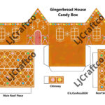Printable Gingerbread House Candy Box: Christmas Favor (Digital Throughout Gingerbread House Candy Template Printable
