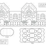 Printable Gingerbread House Template To Color   Ayelet Keshet Within Paper Gingerbread House Template Printable