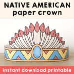 Printable Indian Headband Craft Native American Headdress Feathers In Printable Template Indian Feather Headband