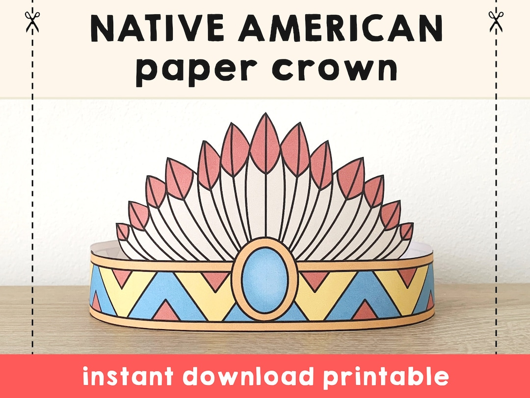 Printable Indian Headband Craft Native American Headdress Feathers regarding Feather Headband Template