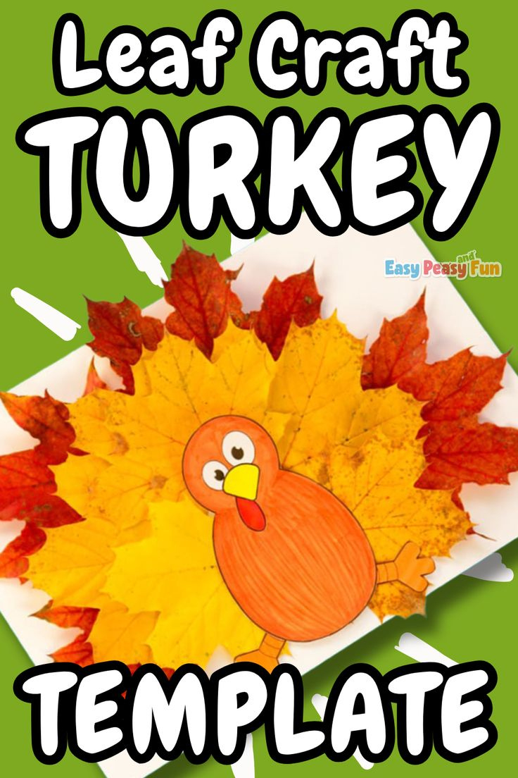 Printable Turkey Leaf Craft Template inside Turkey Leaf Craft Template