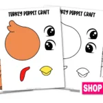 Printable Turkey Paper Bag Puppet Template   Simple Mom Project Pertaining To Free Turkey Paper Bag Puppet Template