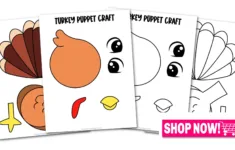 Printable Turkey Paper Bag Puppet Template – Simple Mom Project regarding Free Printable Paper Bag Turkey Craft Template