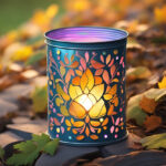 Recycled Tin Can Luminary: Crafting Upcycled Lights For Tin Can Lantern Design Template Feather