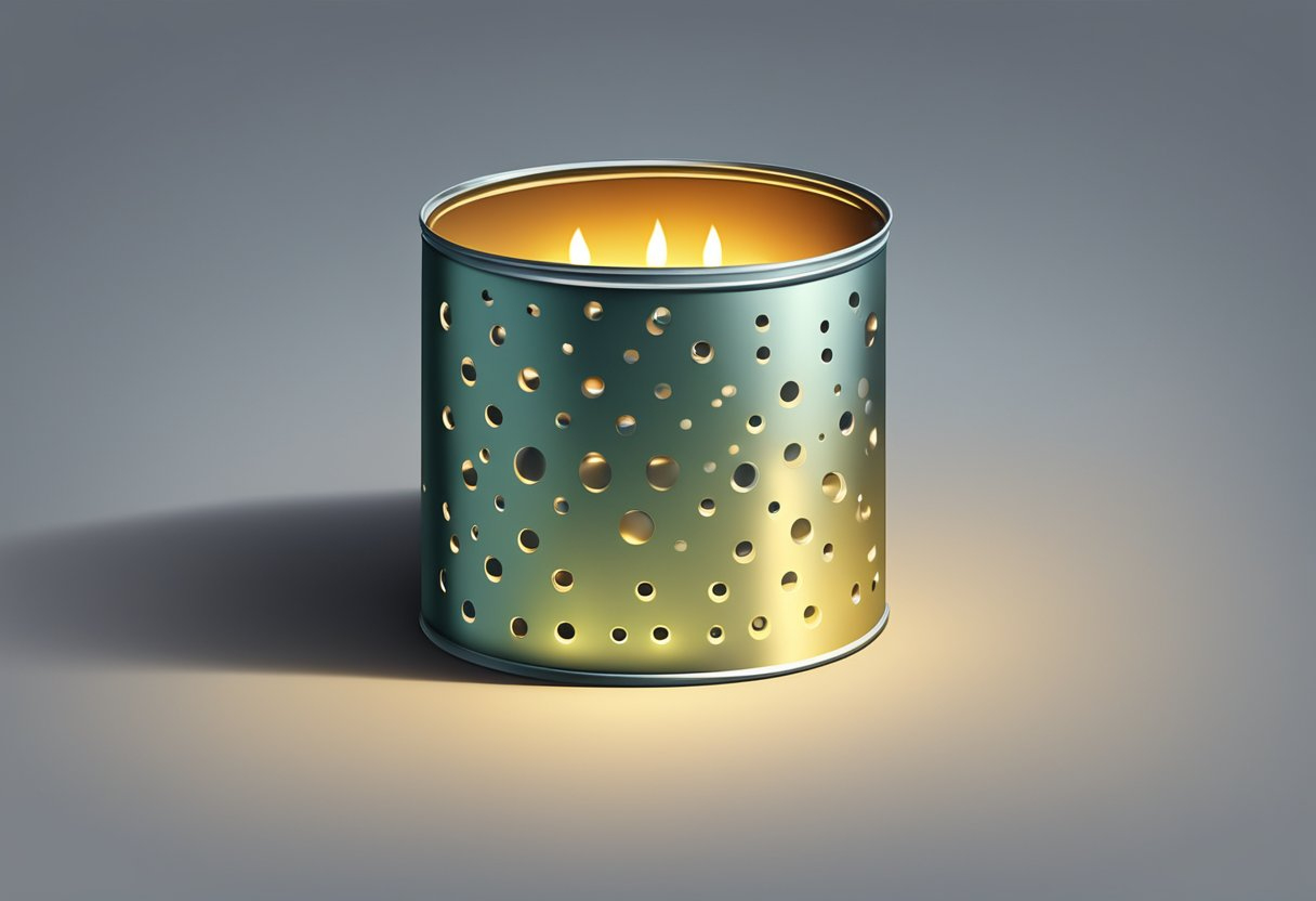 Recycled Tin Can Luminary: Crafting Upcycled Lights with Tin Can Lantern Design Template Feather