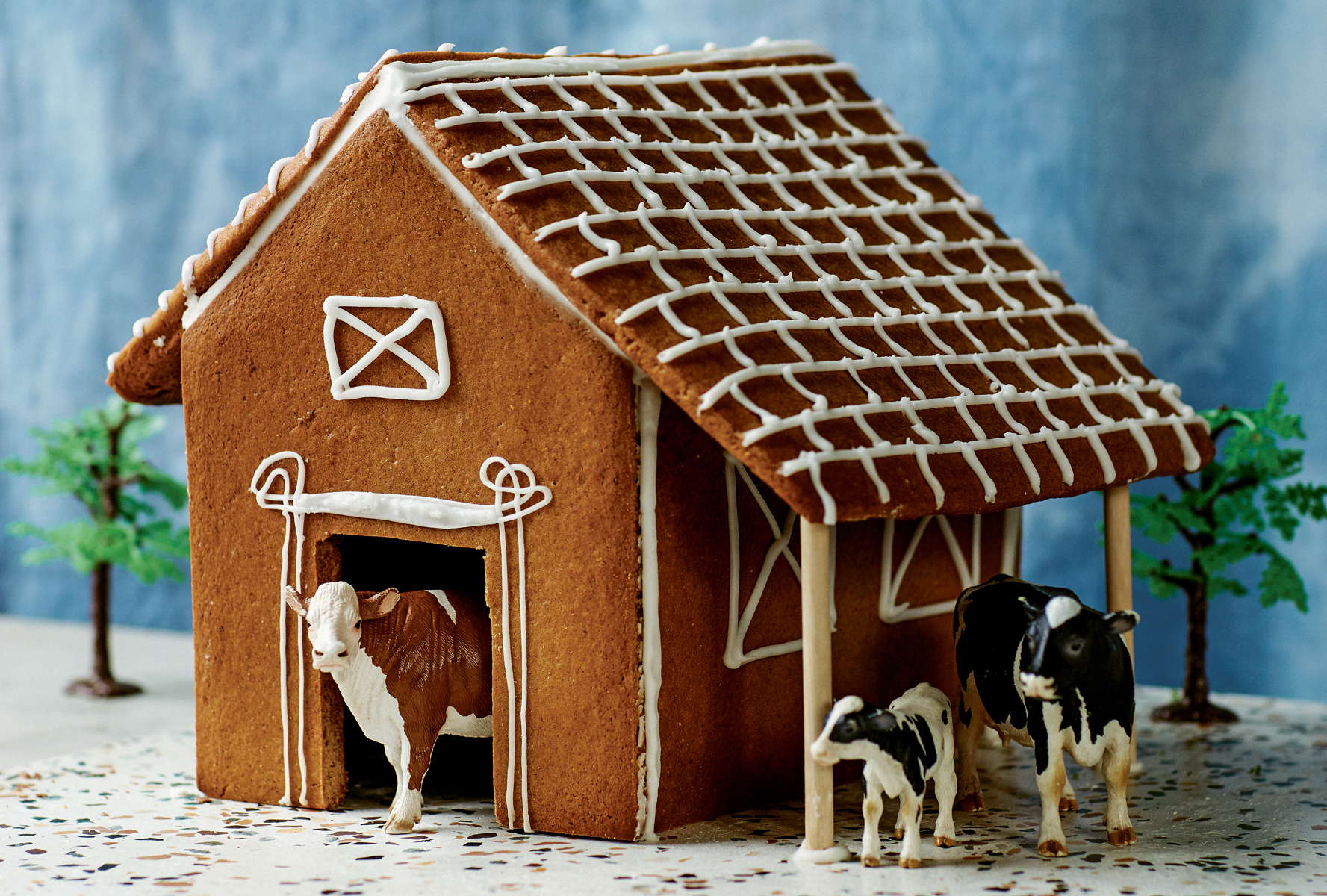Rustic Gingerbread Barn Template And Recipe - Grit intended for Barn Gingerbread House Template